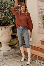 Load image into Gallery viewer, Drop Shoulder Crewneck Loose Chunky Knit Pullover Sweater