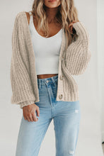 Load image into Gallery viewer, Casual Open Front Button Down knit Fall Sweater Cardigan