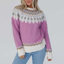Load image into Gallery viewer, Christmas Thickened Round Neck Long Sleeve Knitted Icelandic Sweater