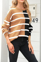 Load image into Gallery viewer, Striped Long-sleeved Pullover Fashionable Sweatshirt