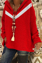 Load image into Gallery viewer, Loose Color Block Hooded Pullover Sweater