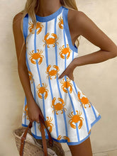 Load image into Gallery viewer, Cute Sleeveless Printed Mini Dress