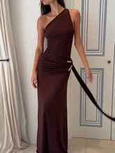 Load image into Gallery viewer, Sexy One Shoulder Backless Maxi Dress