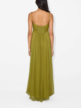 Load image into Gallery viewer, Stylish Spaghetti Straps Metal Hollow Out Pleated A-line Maxi Dress