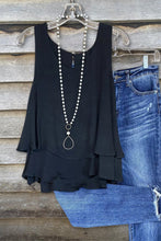 Load image into Gallery viewer, Linen-look Double Layer Triple Tiered Boho Tank Top