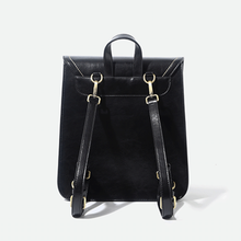 Load image into Gallery viewer, Vintage Black School Leather Backback For Women