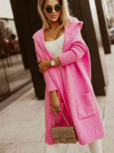 Load image into Gallery viewer, Large Long Simply Live Hooded Cardigan