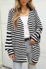 Load image into Gallery viewer, Long Sleeves Stripped V-neck Cardigan
