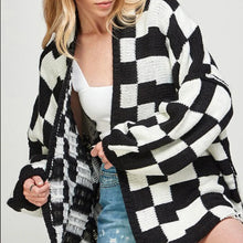 Load image into Gallery viewer, Casual Plaid Loose Knitted Outerwear Cardigan