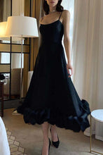 Load image into Gallery viewer, Straps Sleeveless A-line Shirring Hem Party Midi Dress