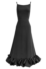 Load image into Gallery viewer, Straps Sleeveless A-line Shirring Hem Party Midi Dress