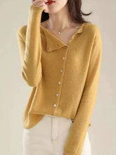 Load image into Gallery viewer, Classic Buttons Down Crew Neck Knitted Cardigan