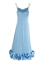 Load image into Gallery viewer, Straps Sleeveless A-line Shirring Hem Party Midi Dress