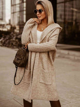 Load image into Gallery viewer, Large Long Simply Live Hooded Cardigan