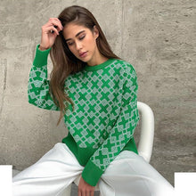 Load image into Gallery viewer, Simple Print Long Sleeve Sweater