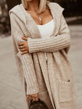 Load image into Gallery viewer, Large Long Simply Live Hooded Cardigan