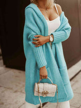 Load image into Gallery viewer, Large Long Simply Live Hooded Cardigan