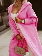 Load image into Gallery viewer, Large Long Simply Live Hooded Cardigan