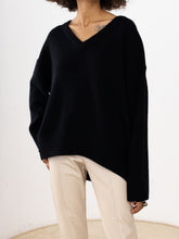 Load image into Gallery viewer, V Neck Long Sleeve Loose Knit Sweater