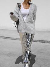 Load image into Gallery viewer, Loose Buttons Down Mohair Cardigan