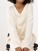 Load image into Gallery viewer, V Neck Long Sleeve Loose Knit Sweater