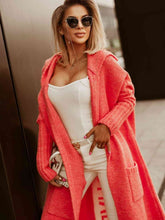 Load image into Gallery viewer, Large Long Simply Live Hooded Cardigan