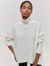 Load image into Gallery viewer, Simple Loose Turtleneck Long Sleeve Sweater