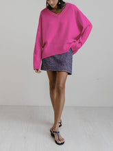 Load image into Gallery viewer, V Neck Long Sleeve Loose Knit Sweater