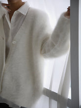 Load image into Gallery viewer, Loose Buttons Down Mohair Cardigan