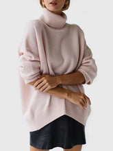 Load image into Gallery viewer, Thickened knitted sweater Loose turtleneck Pullover