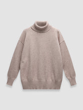 Load image into Gallery viewer, Thickened knitted sweater Loose turtleneck Pullover