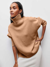 Load image into Gallery viewer, Simple Loose Turtleneck Long Sleeve Sweater