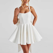 Load image into Gallery viewer, Pricess Square Neck Bow Mini Dress