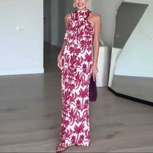 Load image into Gallery viewer, Printed Sleeveless Two-Way Maxi Dress