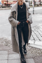 Load image into Gallery viewer, Elegant Solid Pocket Weave Turndown Collar Cardigan Outerwear