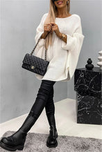 Load image into Gallery viewer, Casual Knit Crew Neck Poncho Loose Sweater