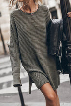 Load image into Gallery viewer, Loose Cozy Knit Oversized Slit Side Sweater