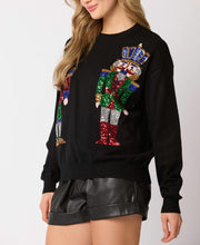 Load image into Gallery viewer, Christmas Nutcracker Graphic Sequined Fashion Casual Sweatshirt