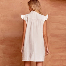 Load image into Gallery viewer, Casual Denim Button Down Mini Dress