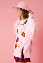 Load image into Gallery viewer, Christmas Lights Sequin Long Sleeve Slit Pullover Sweatshirt