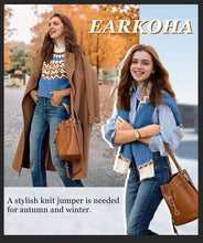 Load image into Gallery viewer, Ethnic Crew Neck Icelandic Christmas Knit Pullover Sweater