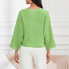 Load image into Gallery viewer, Embroidered Floral Knit Pullover Sweater