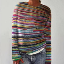Load image into Gallery viewer, Mexican Striped Inspired Knit Art Cozy Sweater
