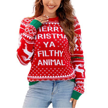 Load image into Gallery viewer, Merry Christmas Ya Filthy Animal Funny Home Retro Movie Knit Sweater