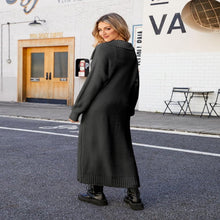 Load image into Gallery viewer, Solid Color Long Sleeve Long Knitted Cardigan