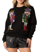 Load image into Gallery viewer, Christmas Nutcracker Graphic Sequined Fashion Casual Sweatshirt