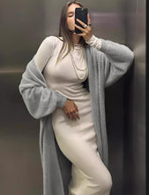 Load image into Gallery viewer, Fuzzy Long Sleeves Robe Cardigan