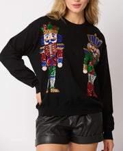 Load image into Gallery viewer, Christmas Nutcracker Graphic Sequined Fashion Casual Sweatshirt