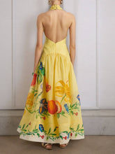 Load image into Gallery viewer, Trendy V-neck Sleeveless Backless Foral Print Maxi Dress