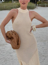 Load image into Gallery viewer, Charming Sleeveless Knitted Tassel Midi Dress